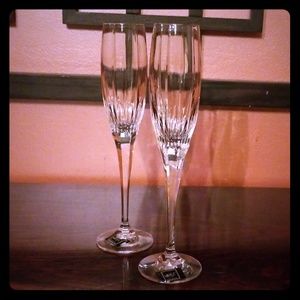 NWT Mikasa Arctic Lights crystal, fluted, glasses